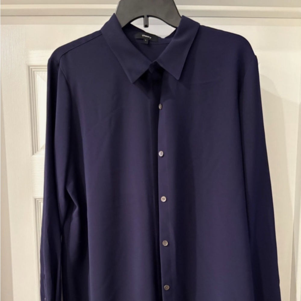 Theory Navy Blue Shirt
